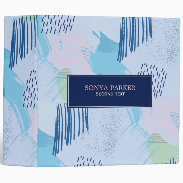 Geometric Pattern 3 Ring Binder (Front/Spine)