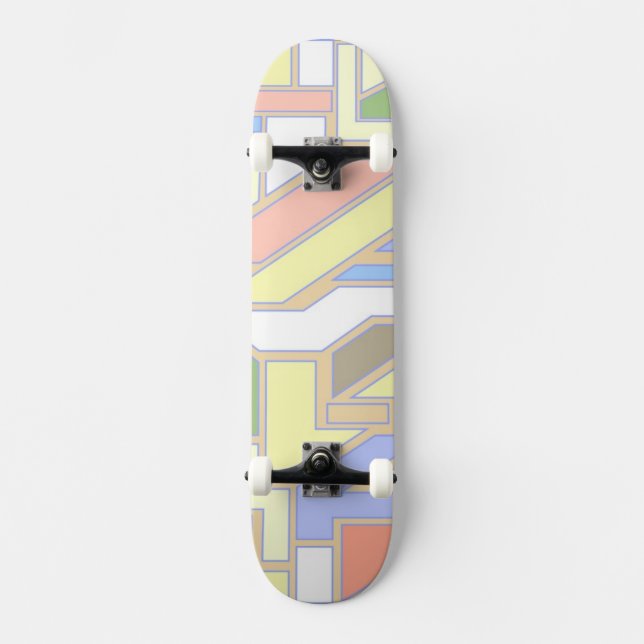 Geometric pattern 3 skateboard deck (Front)