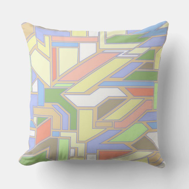 Geometric pattern 3 throw pillow (Front)