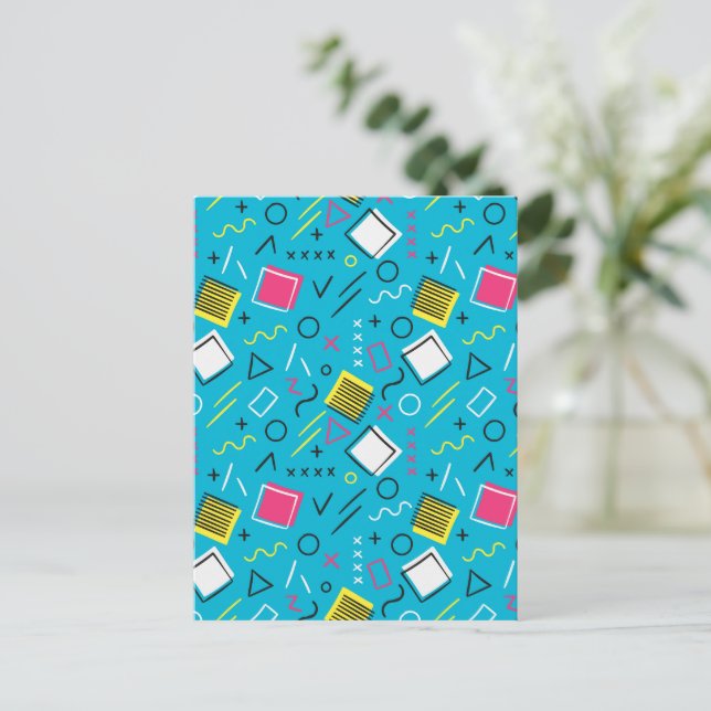Geometric Pattern 4 Holiday Postcard (Standing Front)