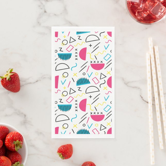 Geometric Pattern 5 Paper Guest Towels (Insitu)