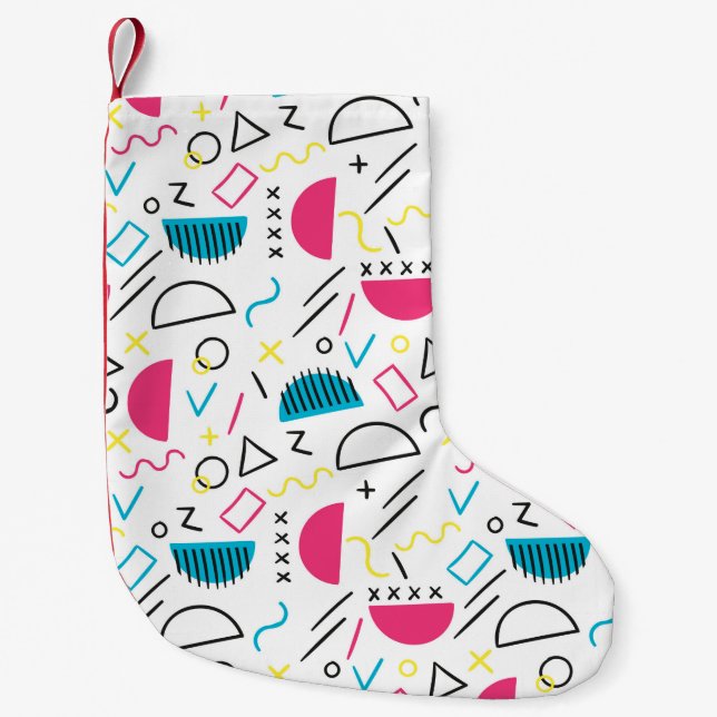 Geometric Pattern 5 Small Christmas Stocking (Front)