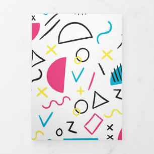 Geometric Pattern 5 Tri-Fold Holiday Card