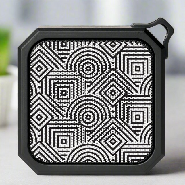 Geometric Pattern Abstract Modern Black & White  Bluetooth Speaker (Creator Uploaded)