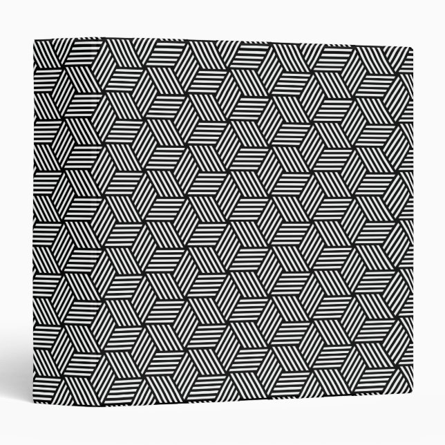 Geometric pattern art design 3 ring binder (Front/Spine)
