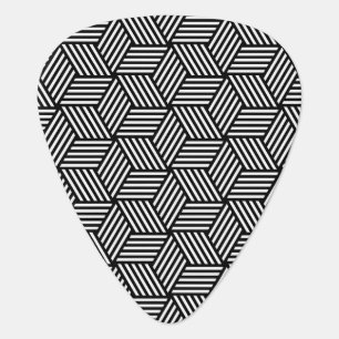 Geometric pattern art design guitar pick