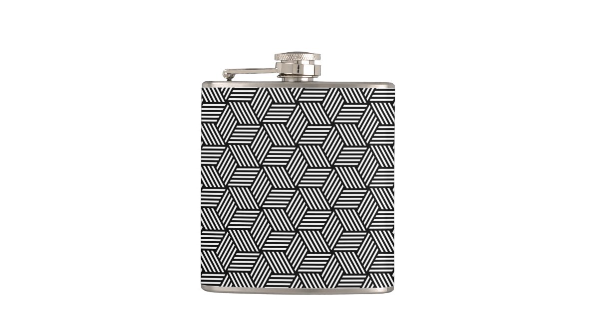 Geometric Flask Geometric pattern art design hip flask | Zazzle