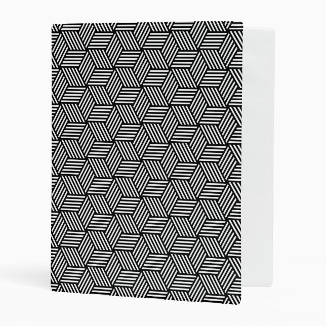 Geometric pattern art design mini binder (Front/Inside)