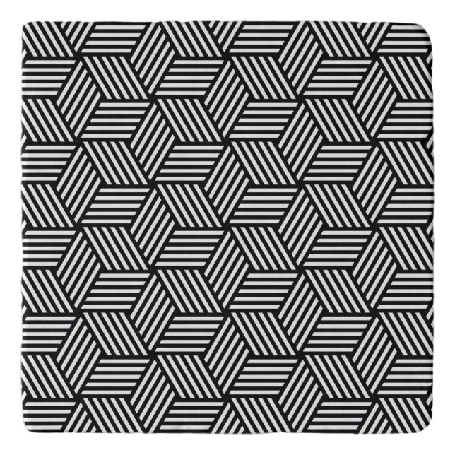Geometric pattern art design trivet (Front)