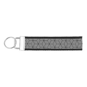 Geometric pattern art design wrist keychain