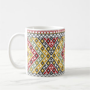 Geometric pattern background in Indian, Turkish st Coffee Mug