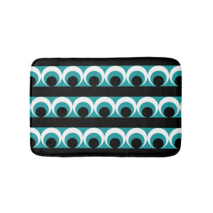 Geometric pattern bathroom mat