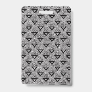 Geometric Pattern Black and White Pattern Badge