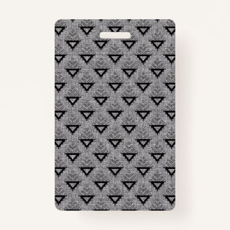 Geometric Pattern Black and White Pattern Badge