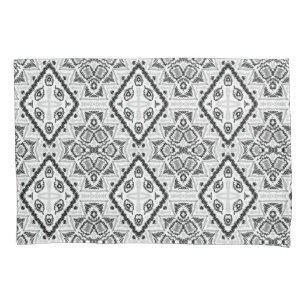  Geometric ,pattern , black and white   Pillow Case