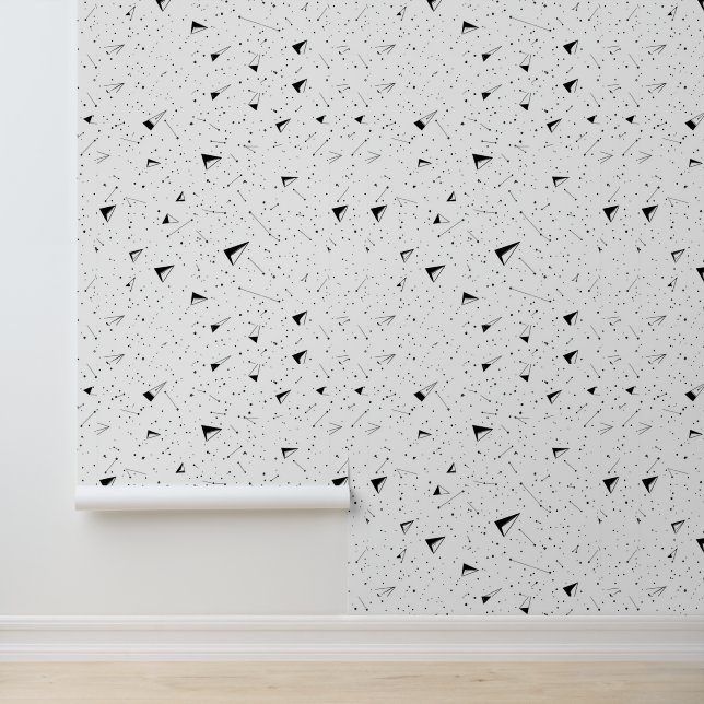 Geometric pattern Black and white wallpaper (Application)