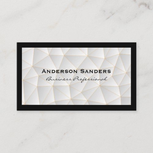 Geometric Pattern  Black Border Business Card