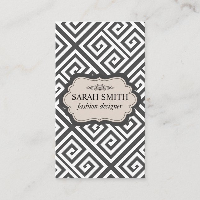 Geometric Pattern Business Card (Front)
