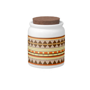 Geometric pattern candy jar