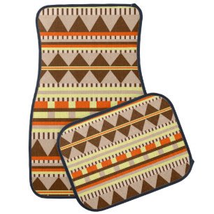 Geometric pattern car mat