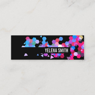 Geometric Pattern / Colorful Mini Business Card