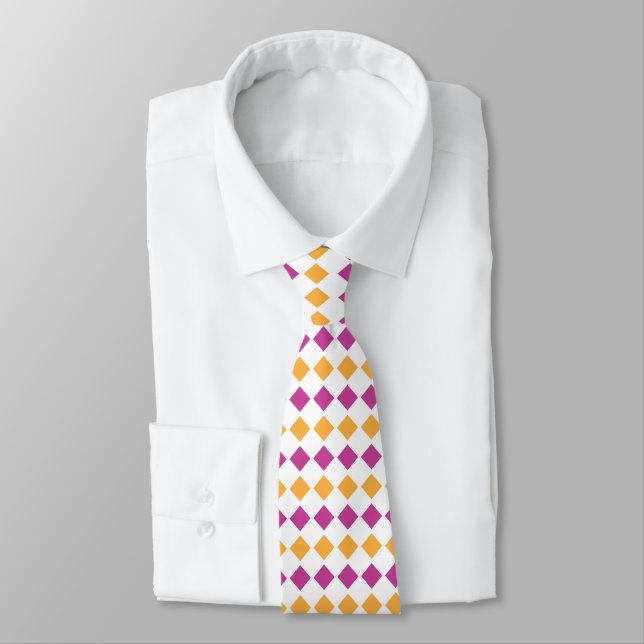 Geometric Pattern Colorful Tie (Tied)