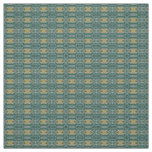 Geometric Pattern Copper Turquoise Fabric