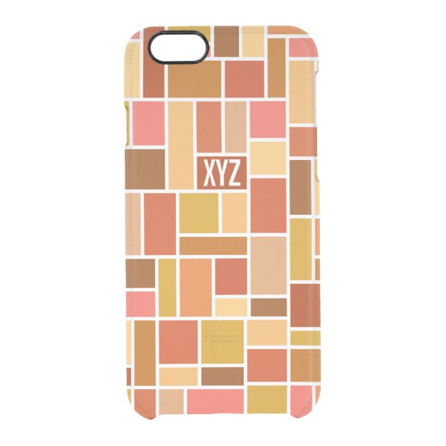 Geometric Pattern custom monogram cases (Back)