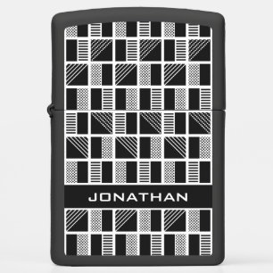 Geometric Pattern custom name lighter