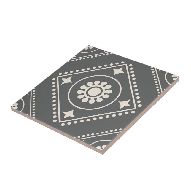 Geometric Pattern Decorative Ceramic Tile (Side)