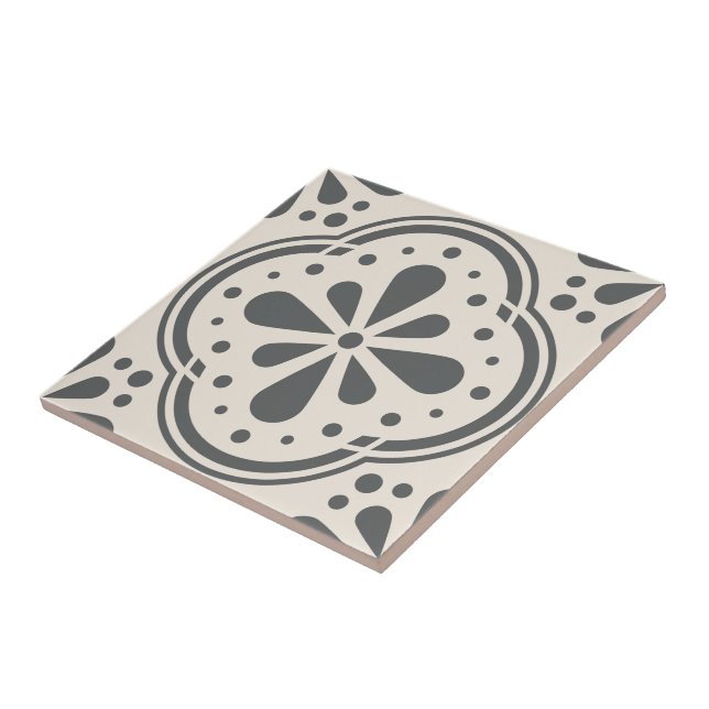 Geometric Pattern Decorative Ceramic Tile (Side)
