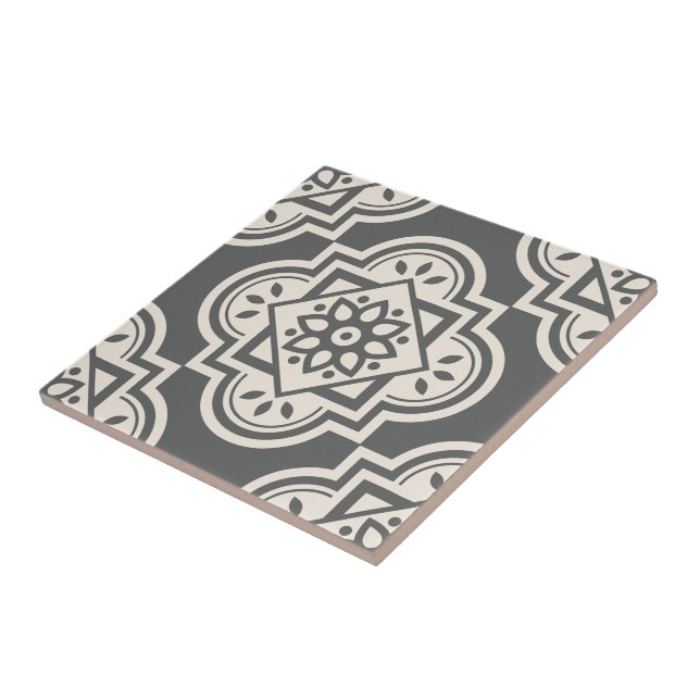 Geometric Pattern Decorative Quatrefoil Ceramic Ti Ceramic Tile (Side)