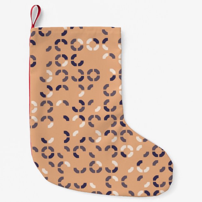 geometric pattern designabstract, art, artwork, ba small christmas stocking (Front)