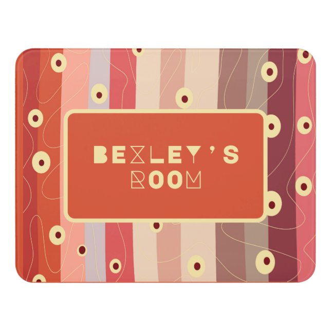 Geometric pattern door sign (Contemporary Front)