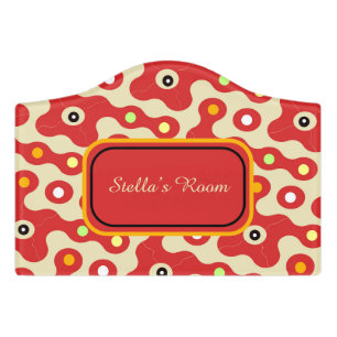 Geometric pattern door sign