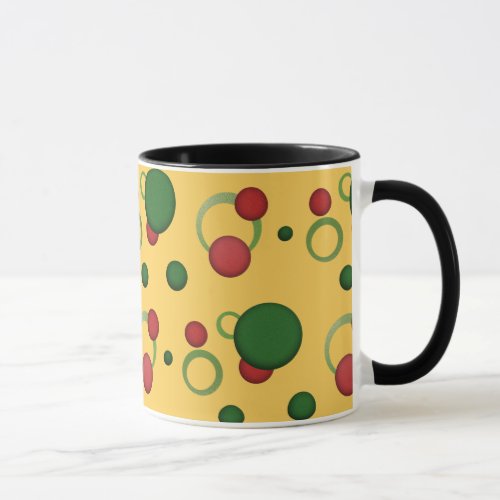 Geometric Pattern Dots Circles on any Color Mug