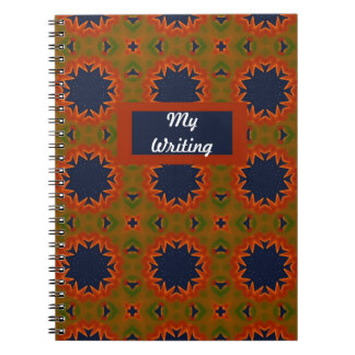Geometric Pattern Fall Colored Notebook