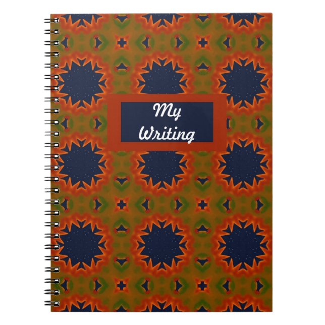 Geometric Pattern Fall Colored Notebook (Front)