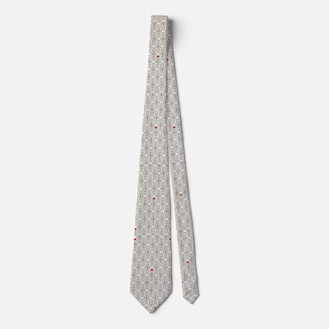 Geometric pattern Gift for Dad Neck Tie (Front)