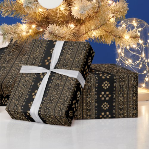 Geometric Pattern | Gilded Tapestry Wrapping Paper