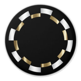 Geometric Pattern | Gold, White &amp; Black Ceramic Knob