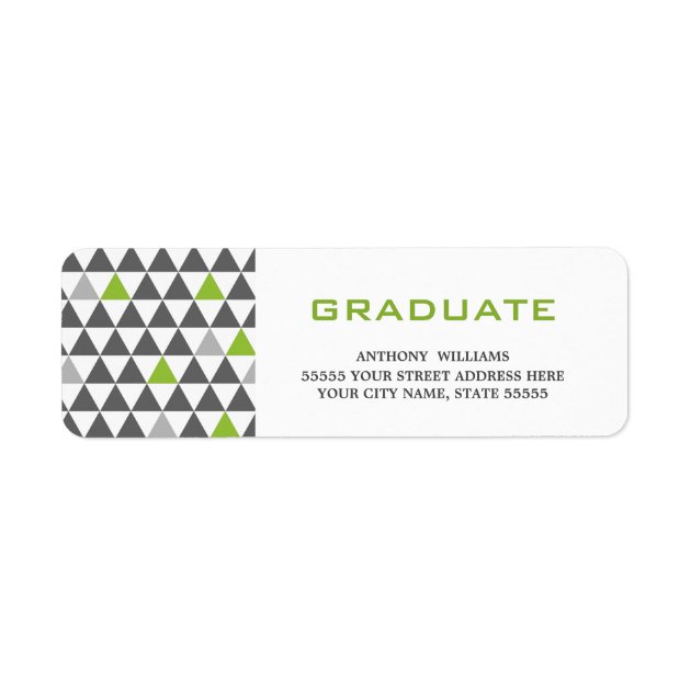 Geometric Pattern | Graduation Address Labels