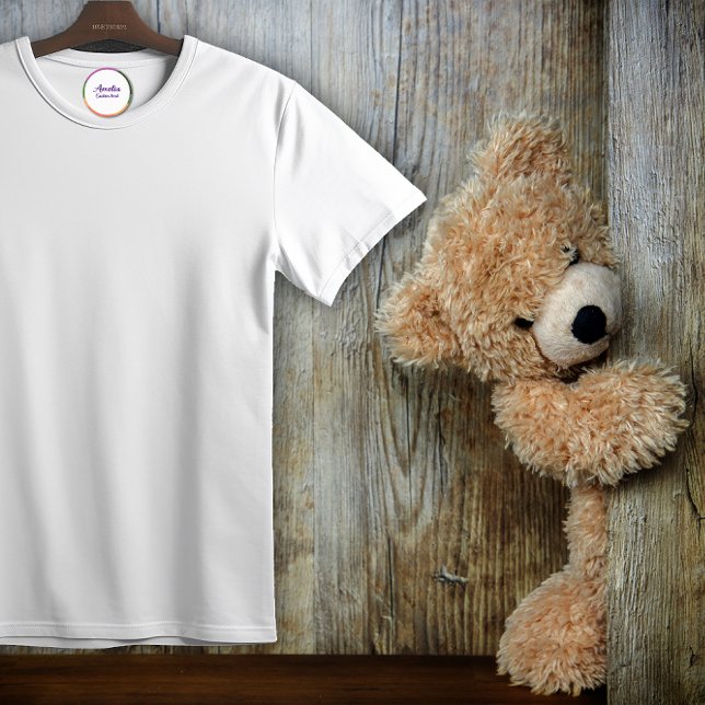 Geometric pattern green orange initial Labels (Creator Uploaded)