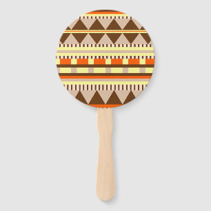 Geometric pattern hand fan