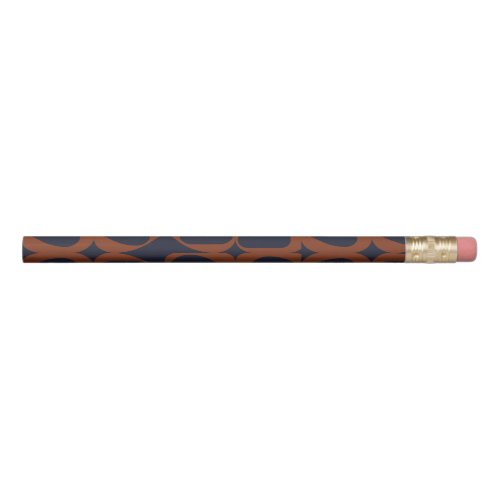 Geometric Pattern II _ Navy and Rust A Tie Pencil