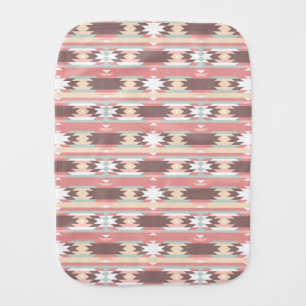 Geometric pattern in aztec style 2 baby burp cloth