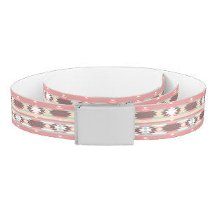 Geometric pattern in aztec style 2 belt