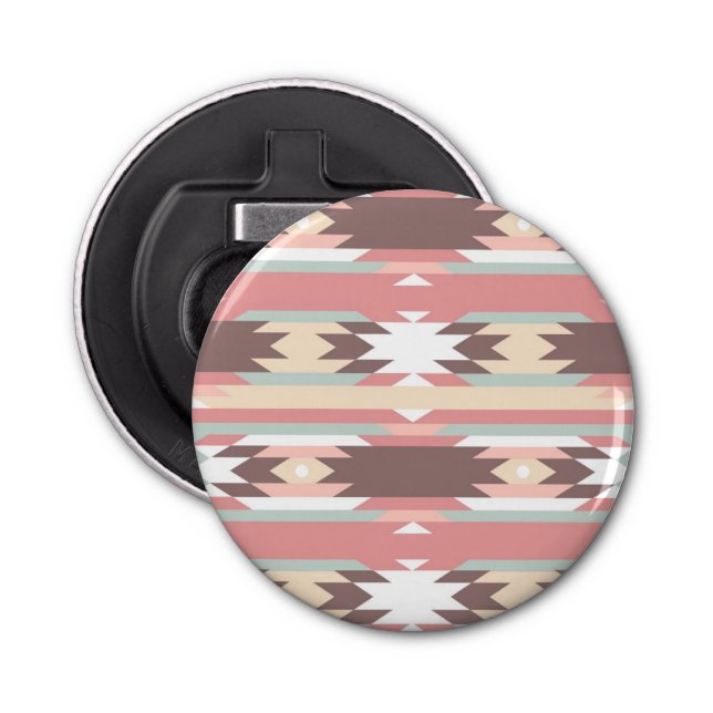 Geometric pattern in aztec style 2 bottle opener (Front)