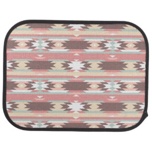 Geometric pattern in aztec style 2 car floor mat