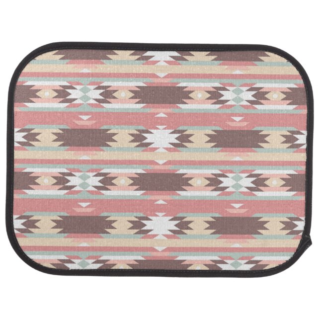 Geometric pattern in aztec style 2 car floor mat (Rear)